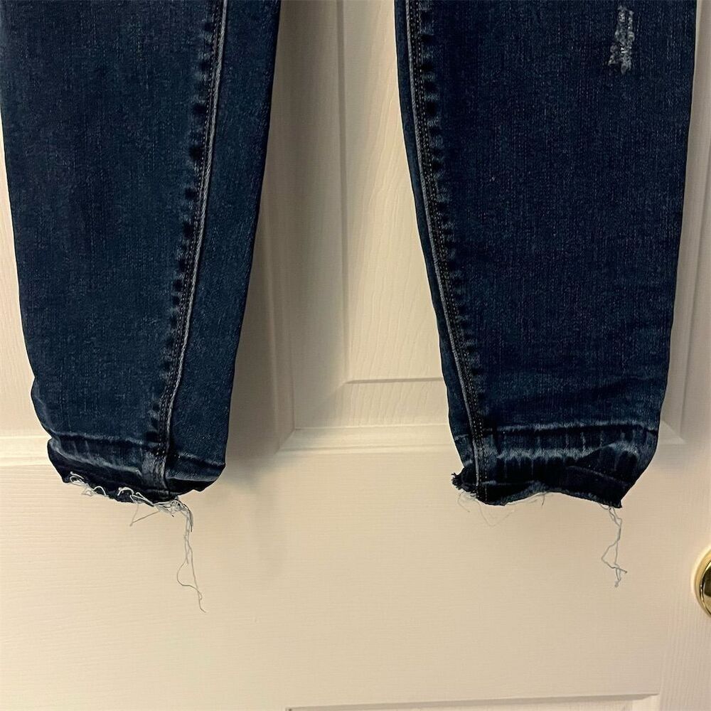 SPANX Women's Distressed Ankle Skinny Jeans Blue Size M - Picture 2 of 8
